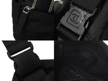 Load image into Gallery viewer, CHANEL シャネル スポーツライン ボストンバッグ 10番台 ナイロン ブラック ブラック シルバー 良品 中古 59066