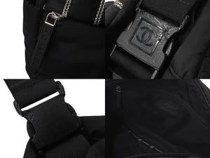 CHANEL シャネル スポーツライン ボストンバッグ 10番台 ナイロン ブラック ブラック シルバー 良品 中古 59066