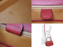 Load image into Gallery viewer, GUCCI グッチ 2WAYハンドバッグ ショルダーバッグ バンブー オールドグッチ カーフ 本革 レッド ゴールド金具 美品 中古 59072