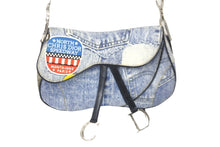 Load image into Gallery viewer, 極美品 Christian Dior クリスチャンディオール ショルダーバッグ サドルバッグ ガリアーノ デニム シルバー金具 中古 59090