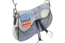 Load image into Gallery viewer, 極美品 Christian Dior クリスチャンディオール ショルダーバッグ サドルバッグ ガリアーノ デニム シルバー金具 中古 59090