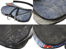 Load image into Gallery viewer, 極美品 Christian Dior クリスチャンディオール ショルダーバッグ サドルバッグ ガリアーノ デニム シルバー金具 中古 59090