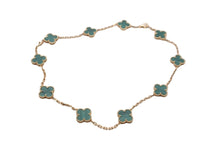 Load image into Gallery viewer, 超希少 Van Cleef &amp; Arpels ヴァンクリーフ＆アーペル ヴィンテージ アルハンブラ マラカイト 10P 美品 中古 59095