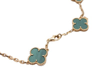 Load image into Gallery viewer, 超希少 Van Cleef &amp; Arpels ヴァンクリーフ＆アーペル ヴィンテージ アルハンブラ マラカイト 10P 美品 中古 59095