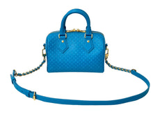 Load image into Gallery viewer, 極美品 LOUIS VUITTON ルイヴィトン ショルダーバッグ スピーディ バンドリエール20 ナノグラム M22596 ブルー ゴールド 中古 59108