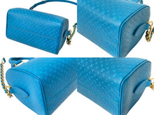 Load image into Gallery viewer, 極美品 LOUIS VUITTON ルイヴィトン ショルダーバッグ スピーディ バンドリエール20 ナノグラム M22596 ブルー ゴールド 中古 59108