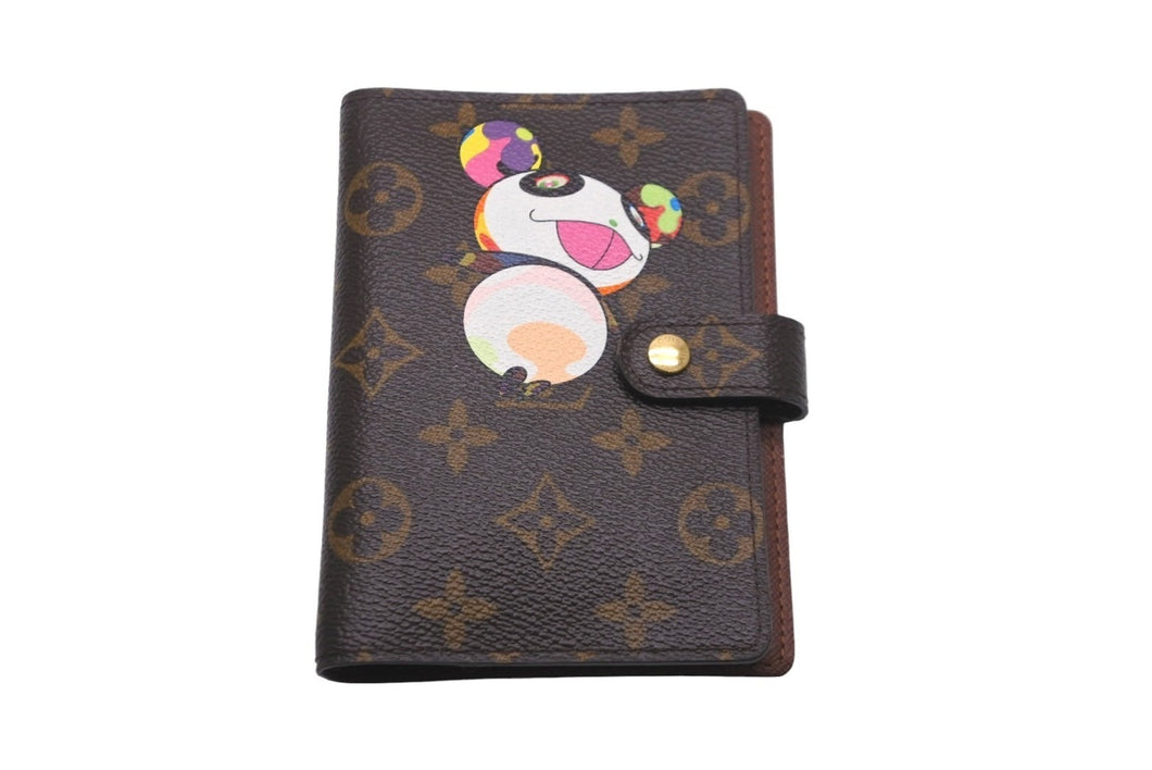 LOUIS VUITTON ルイヴィトン 手帳カバー アジェンダ PM モノグラム・パンダ 村上隆 R20011 ゴールド金具 美品 中古 59130