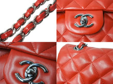 Load image into Gallery viewer, CHANEL シャネル チェーンショルダーバッグ マトラッセ ダブルフラップ 20番台 A58600 ラムスキン レッド 美品 中古 59146