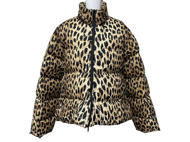 極美品 BALENCIAGA バレンシアガ ダウンジャケット レオパード柄パテッド サイズ34 595221 TGL34 中古 59153