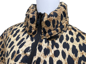 極美品 BALENCIAGA バレンシアガ ダウンジャケット レオパード柄パテッド サイズ34 595221 TGL34 中古 59153