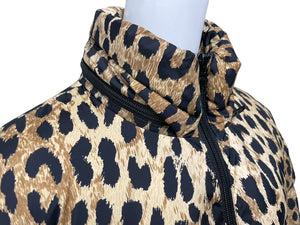 極美品 BALENCIAGA バレンシアガ ダウンジャケット レオパード柄パテッド サイズ34 595221 TGL34 中古 59153