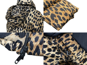 極美品 BALENCIAGA バレンシアガ ダウンジャケット レオパード柄パテッド サイズ34 595221 TGL34 中古 59153