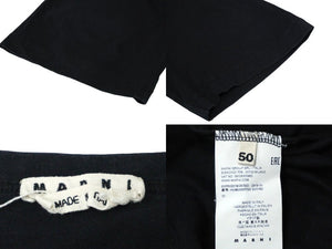MARNI マルニ 19ss 半袖Ｔシャツ 切替 デザイン 50サイズ ブラック ネイビー HUMU0027Q0 良品 中古 59176