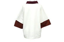 Load image into Gallery viewer, TOGA トーガ プルラ ポロシャツ ワインレッド ホワイト 切り替えデザイン メッシュ サンプル品 美品 中古 59183