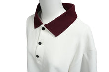 Load image into Gallery viewer, TOGA トーガ プルラ ポロシャツ ワインレッド ホワイト 切り替えデザイン メッシュ サンプル品 美品 中古 59183