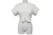 Load image into Gallery viewer, JACQUEMUS ジャックムス 半袖ニット セーター アイボリー オフホワイト コットン サイズ36 美品 中古 59189