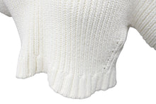 Load image into Gallery viewer, JACQUEMUS ジャックムス 半袖ニット セーター アイボリー オフホワイト コットン サイズ36 美品 中古 59189