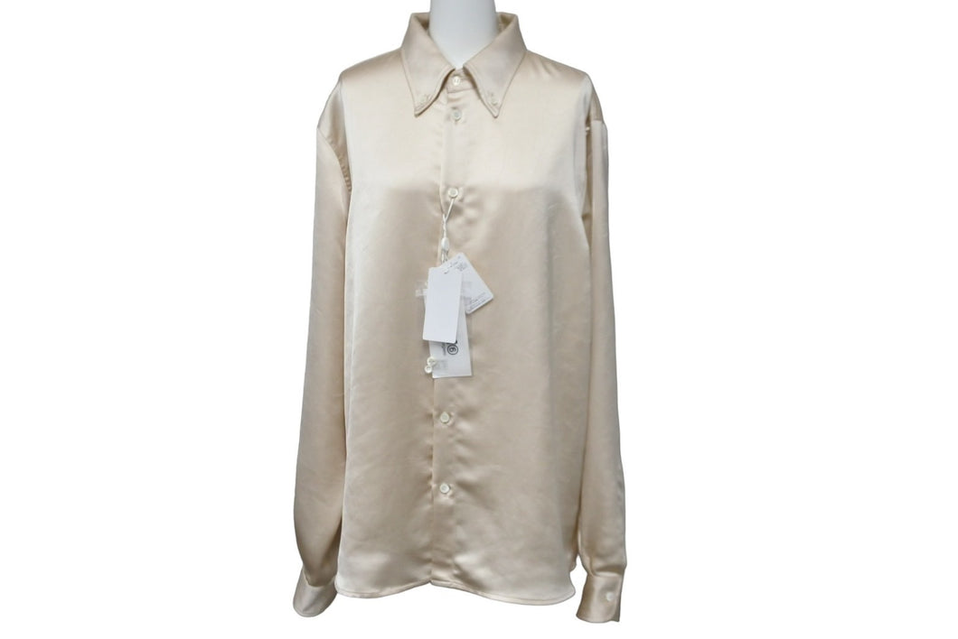 新品同様 MM6 MAISON MARGIELA エムエムシックス メゾンマルジェラ 長袖シャツ ベージュ 46 S52DL0224 中古 59190