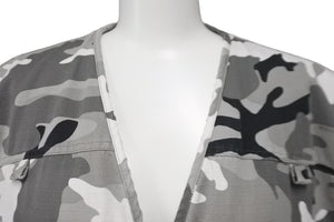 新品同様品 BALENCIAGA バレンシアガ ベスト 681459 カモフラージュプリント カーゴポケット ブラック グレー 48 中古 59199