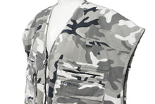 Load image into Gallery viewer, 新品同様品 BALENCIAGA バレンシアガ ベスト 681459 カモフラージュプリント カーゴポケット ブラック グレー 48 中古 59199