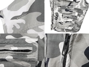 新品同様品 BALENCIAGA バレンシアガ ベスト 681459 カモフラージュプリント カーゴポケット ブラック グレー 48 中古 59199