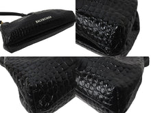 Load image into Gallery viewer, BALENCIAGA バレンシアガ ショルダーバッグ クロッカークラウド クロコ型押しがま口 638540 ゴールド金具 美品 中古 59201