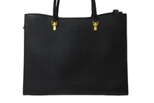 Load image into Gallery viewer, THOM BROWNE トムブラウン ラージデュエット トート ブラック カーフスキンレザー MAG228A00198001 美品 中古 59212