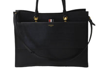 Load image into Gallery viewer, THOM BROWNE トムブラウン ラージデュエット トート ブラック カーフスキンレザー MAG228A00198001 美品 中古 59212