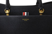 Load image into Gallery viewer, THOM BROWNE トムブラウン ラージデュエット トート ブラック カーフスキンレザー MAG228A00198001 美品 中古 59212