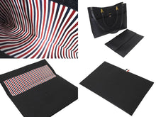 Load image into Gallery viewer, THOM BROWNE トムブラウン ラージデュエット トート ブラック カーフスキンレザー MAG228A00198001 美品 中古 59212