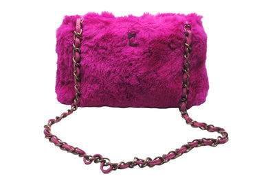 CHANEL シャネル ショルダーバッグ チェーンショルダー ココマーク 6番台 ピンク ファー ゴールド金具 良品 中古 59213