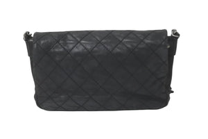 CHANEL シャネル ショルダーバッグ チェーンショルダー クルーズライン 17番台 ブラック シルバー金具 良品 中古 59251