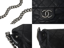 Load image into Gallery viewer, CHANEL シャネル ショルダーバッグ チェーンショルダー クルーズライン 17番台 ブラック シルバー金具 良品 中古 59251
