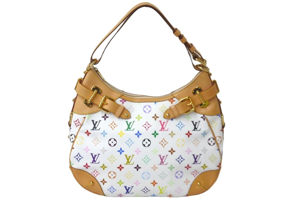 極美品 LOUIS VUITTON ルイヴィトン ショルダーバッグ グレタ M40195 モノグラムマルチカラー ホワイト 中古 59298