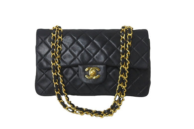 CHANEL シャネル ショルダーバッグ マトラッセ23 1番台 ラムスキン Wフラップ ブラック ゴールド金具 美品 中古 59300