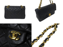 Load image into Gallery viewer, CHANEL シャネル ショルダーバッグ マトラッセ23 1番台 ラムスキン Wフラップ ブラック ゴールド金具 美品 中古 59300