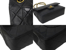 Load image into Gallery viewer, CHANEL シャネル ショルダーバッグ マトラッセ23 1番台 ラムスキン Wフラップ ブラック ゴールド金具 美品 中古 59300