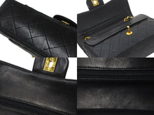 Load image into Gallery viewer, CHANEL シャネル ショルダーバッグ マトラッセ23 1番台 ラムスキン Wフラップ ブラック ゴールド金具 美品 中古 59300