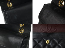 Load image into Gallery viewer, CHANEL シャネル ショルダーバッグ マトラッセ23 1番台 ラムスキン Wフラップ ブラック ゴールド金具 美品 中古 59300