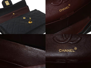 CHANEL シャネル ショルダーバッグ マトラッセ23 1番台 ラムスキン Wフラップ ブラック ゴールド金具 美品 中古 59300