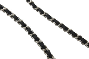 極美品 CHANEL シャネル チェーン ウォレット ショルダーバッグ 17番台 キャビアスキン ブラック シルバー金具 中古 59305
