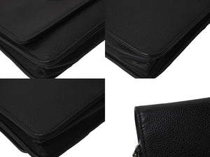 極美品 CHANEL シャネル チェーン ウォレット ショルダーバッグ 17番台 キャビアスキン ブラック シルバー金具 中古 59305