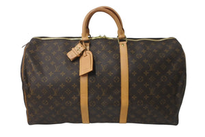 LOUIS VUITTON ルイヴィトン ボストンバッグ キーポル55 M41424 モノグラム ブラウン 美品 中古 59306