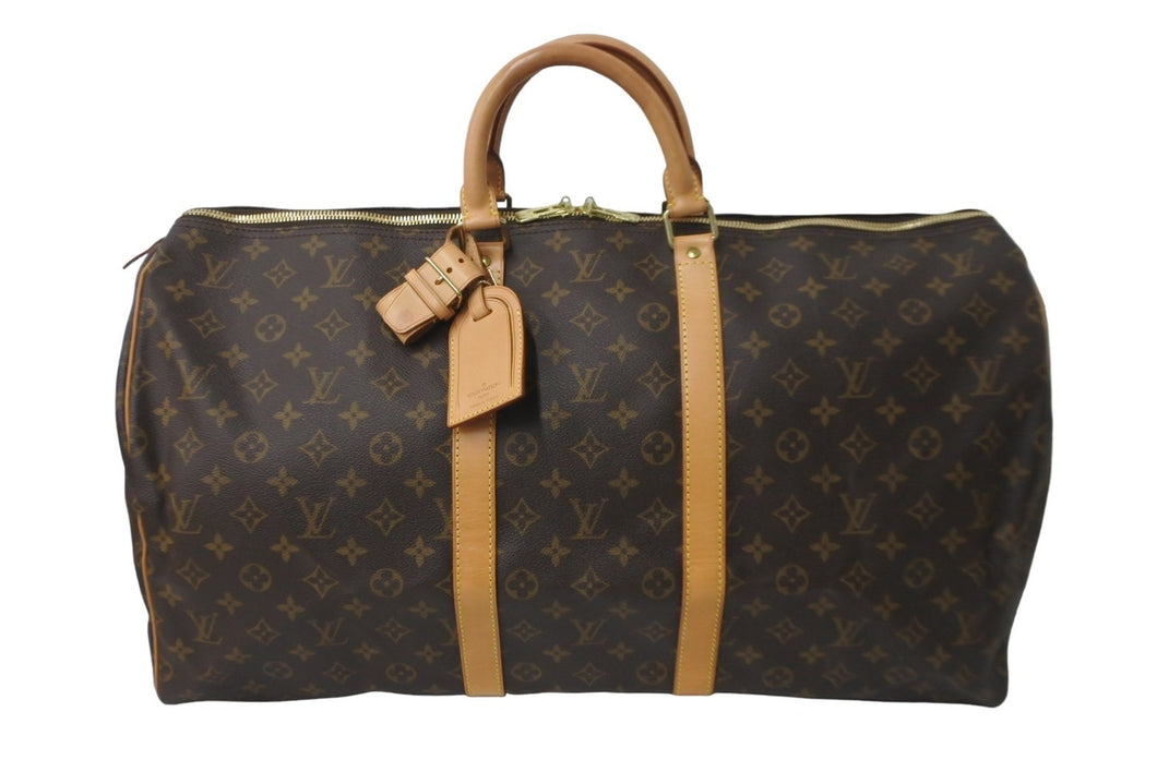 LOUIS VUITTON ルイヴィトン ボストンバッグ キーポル55 M41424 モノグラム ブラウン 美品 中古 59306