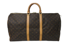 画像をギャラリービューアに読み込む, LOUIS VUITTON ルイヴィトン ボストンバッグ キーポル55 M41424 モノグラム ブラウン 美品 中古 59306