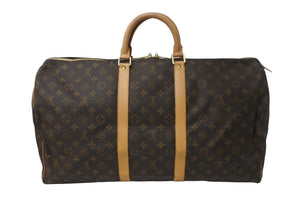 LOUIS VUITTON ルイヴィトン ボストンバッグ キーポル55 M41424 モノグラム ブラウン 美品 中古 59306