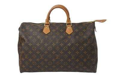 LOUIS VUITTON ルイヴィトン ハンドバッグ M41522 スピーディ40 ブラウン モノグラムキャンバス ゴールド金具 良品 中古 59307