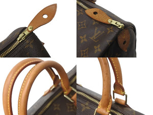 LOUIS VUITTON ルイヴィトン ハンドバッグ M41522 スピーディ40 ブラウン モノグラムキャンバス ゴールド金具 良品 中古 59307