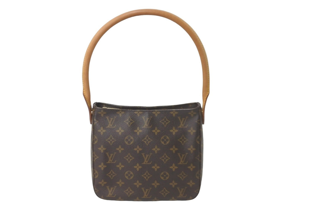 LOUIS VUITTON ルイヴィトン モノグラム ルーピングMM ショルダーバッグ ワンショルダー ブラウン ロゴ M51146 美品 中古 59309