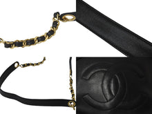 Load image into Gallery viewer, CHANEL シャネル 巾着 チェーン ショルダーバッグ ブラック ココマーク 2番台 ココボール レザー ゴールド金具 中古 59316
